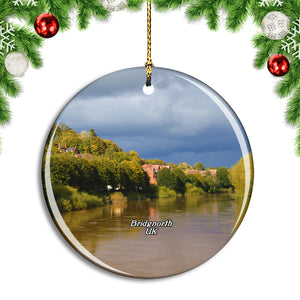 UK England Bridgnorth River Christmas Ornament