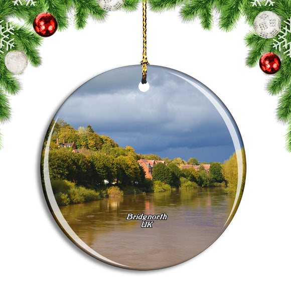 UK England Bridgnorth River Christmas Ornament