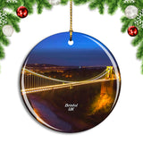 UK England Bristol Clifton Suspension Bridge Christmas Ornament