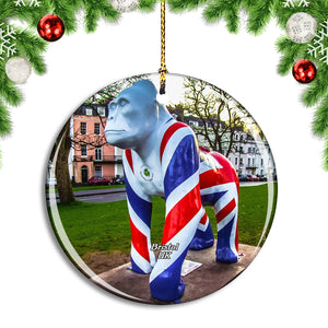 UK England Bristol The Statue Of Gorilla Christmas Ornament