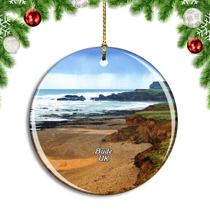 UK England Bude Crooklets Beach Christmas Ornament