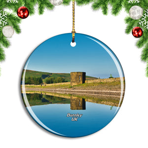 UK England Burnley Reservoir Christmas Ornament