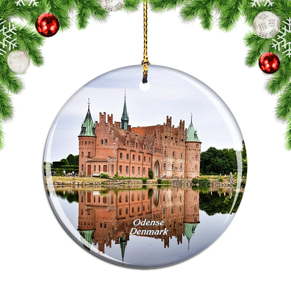 Denmark Egeskov Castle Odense Christmas Ornament