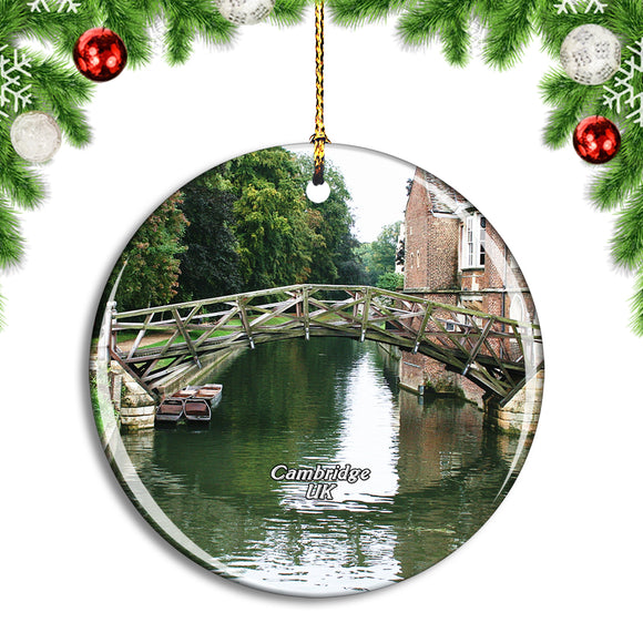 UK England Cambridge Mathematical Bridge Christmas Ornament