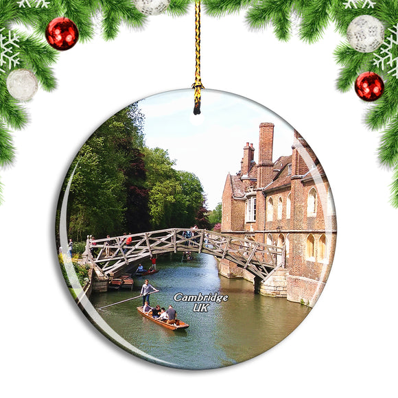 UK England Cambridge The River Cam Christmas Ornament