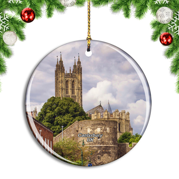 UK England Canterbury Cathedral Christmas Ornament