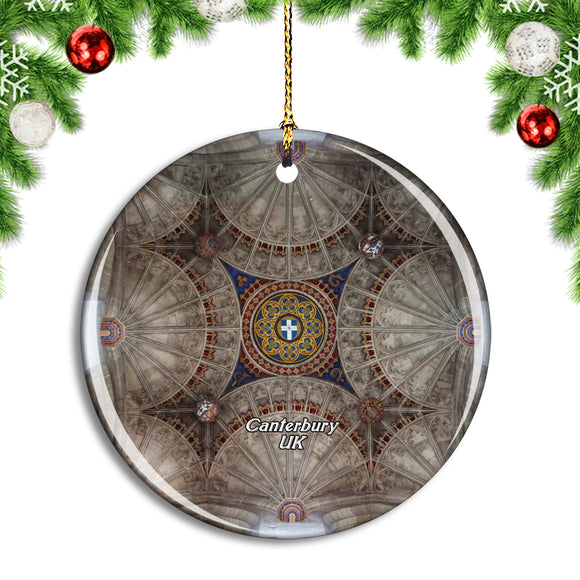 UK England Canterbury Cathedral Christmas Ornament