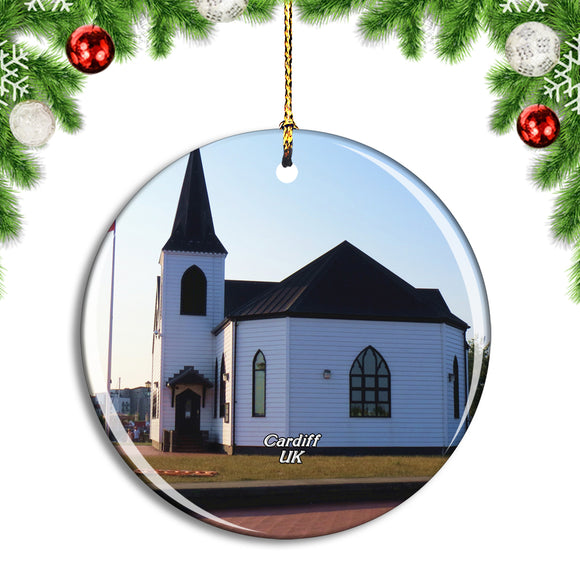 UK England Cardiff Bay Norwegian Church Christmas Ornament