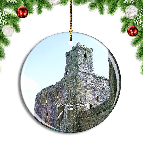 UK England Carmarthenshire Kidwelly Castle Christmas Ornament