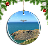 UK England Ceredigion Llangrannog Beach Christmas Ornament