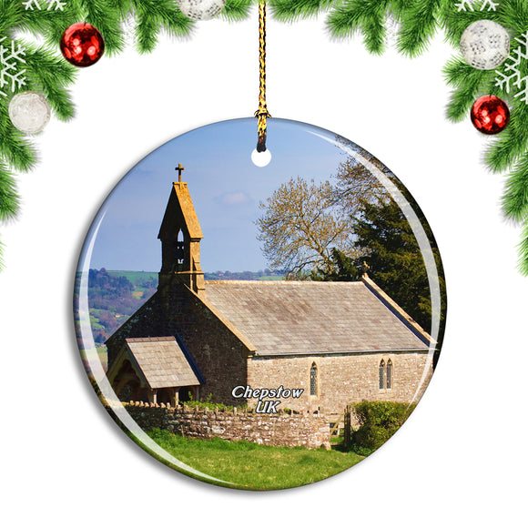 UK England Chepstow Church Christmas Ornament