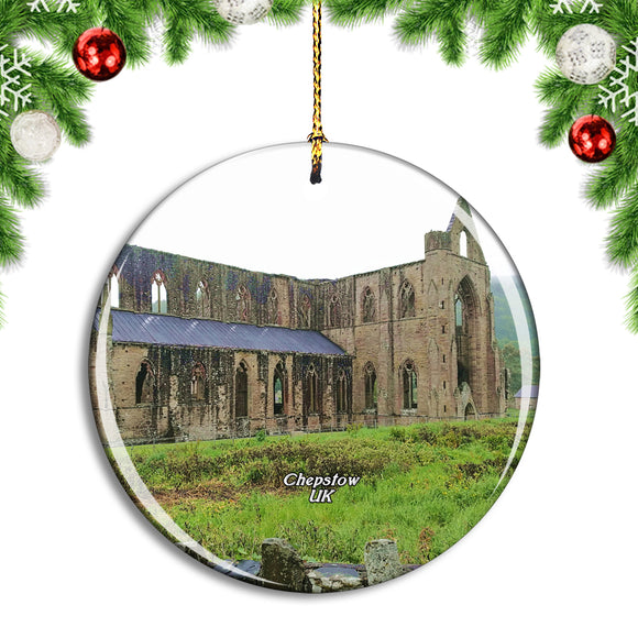 UK England Chepstow Tintern Abbey Christmas Ornament