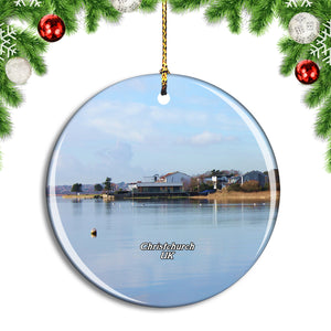 UK England Christchurch Harbour Christmas Ornament