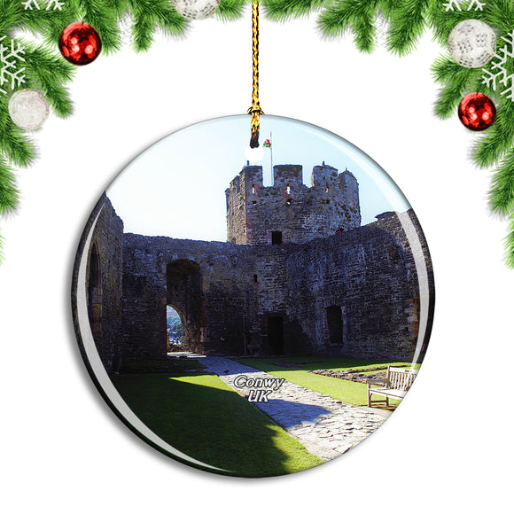 UK England Conwy Castle Christmas Ornament