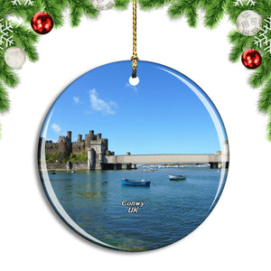 UK England Conwy Castle Christmas Ornament