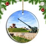 UK England Dover Castle Antiaircraft Gun Christmas Ornament