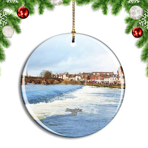 UK England Dumfries River Nith Christmas Ornament