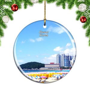 Haeundae Beach Busan Korea Christmas Ornament