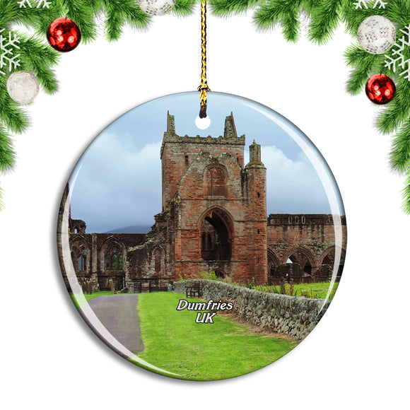 UK England Dumfries Sweetheart Abbey Christmas Ornament