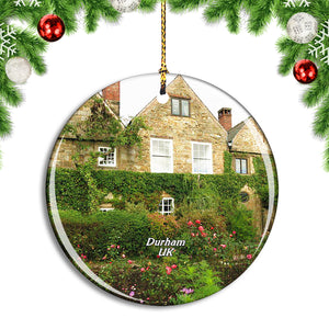 UK England Durham Crook Hall & Gardens Christmas Ornament