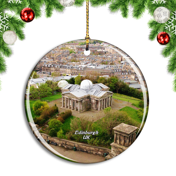 UK England Edinburgh Calton Hill Christmas Ornament