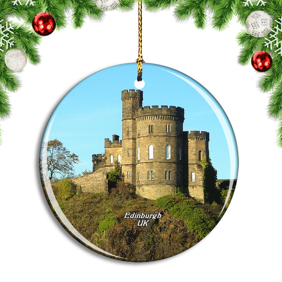 UK England Edinburgh Calton Hill Christmas Ornament