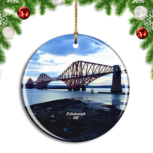 UK England Edinburgh Forth Bridge Christmas Ornament