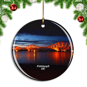 UK England Edinburgh Forth Bridge Christmas Ornament