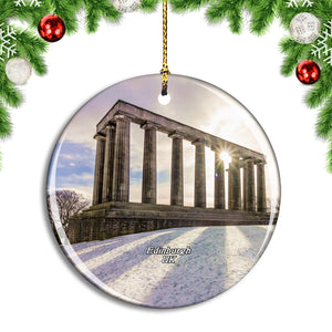 UK England Edinburgh National Monument of Scotland Christmas Ornament