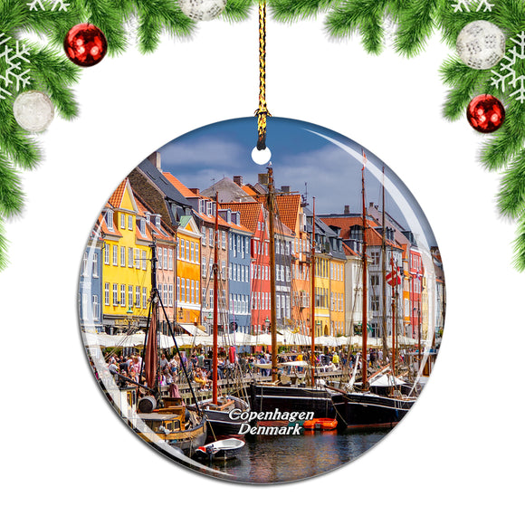 Denmark Nyhavn Copenhagen Christmas Ornament