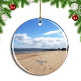 UK England Edinburgh Portobello Beach Christmas Ornament