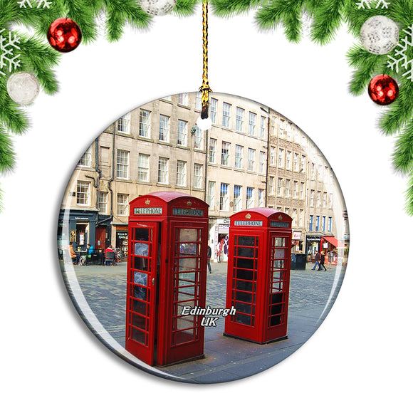 UK England Edinburgh Royal Mile Christmas Ornament