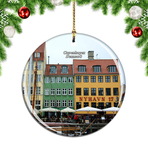 Denmark Nyhavn Copenhagen Christmas Ornament