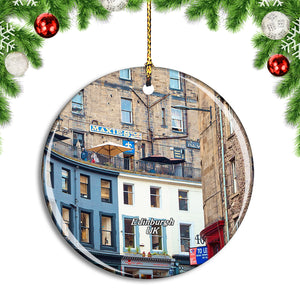 UK England Edinburgh Victoria Street Christmas Ornament