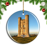 UK England Evesham Broadway Tower Christmas Ornament