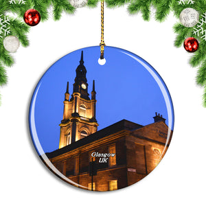 UK England Glasgow Church Christmas Ornament