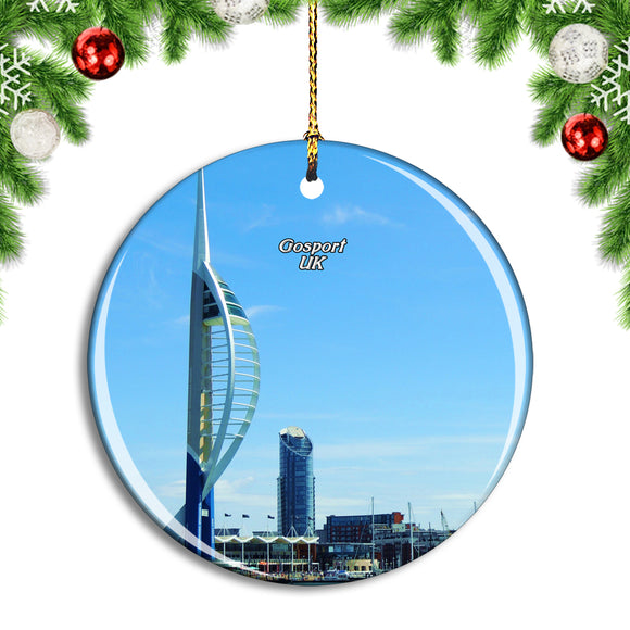 UK England Gosport Spinnaker Tower Christmas Ornament