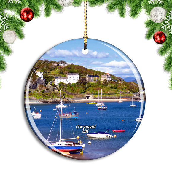 UK England Gwynedd Barmouth Harbour Christmas Ornament