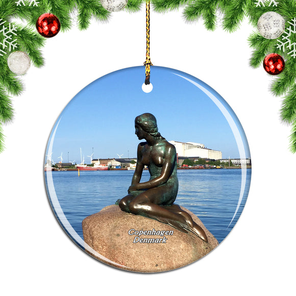 Denmark The Little Mermaid Copenhagen Christmas Ornament