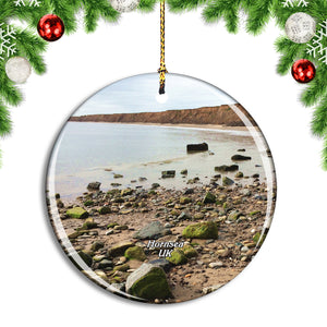 UK England Hornsea Beach Coastline Christmas Ornament