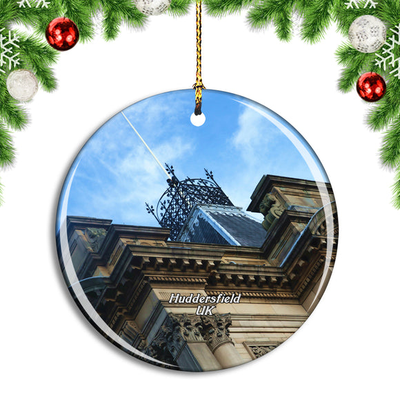 UK England Huddersfield Town Hall Christmas Ornament