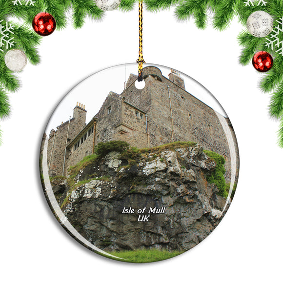 UK England Isle of Mull Duart Castle Christmas Ornament