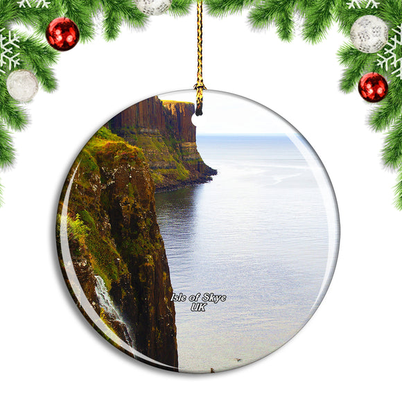 UK England Isle of Skye Kilt Rock Christmas Ornament