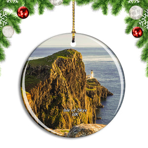 UK England Isle of Skye Neist Point Lighthouse Christmas Ornament