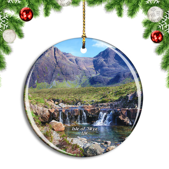 UK England Isle of Skye The Fairy Pool Christmas Ornament