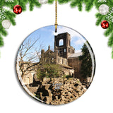 UK England Leeds Kirkstall Abbey Christmas Ornament