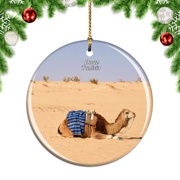 Desert Camel Douz Tunisia Christmas Ornament