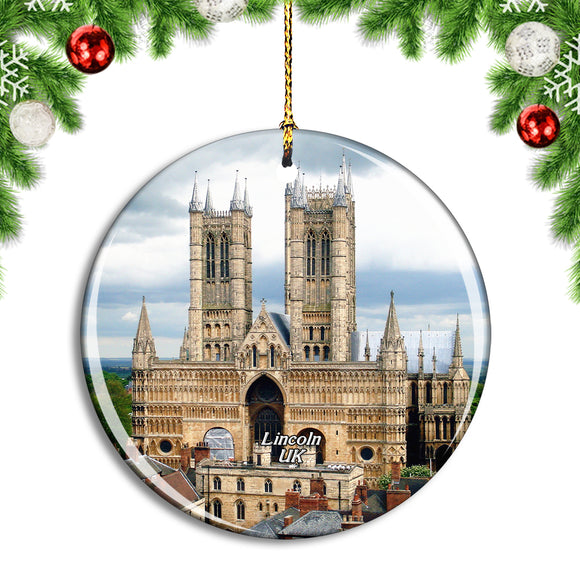 UK England Lincoln Cathedral Christmas Ornament