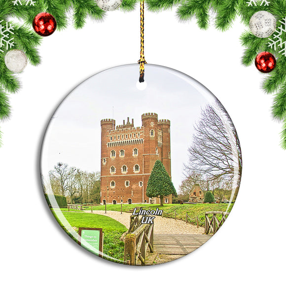 UK England Lincoln Tattershall Castle Christmas Ornament