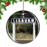 UK England Lisburn Sign Christmas Ornament